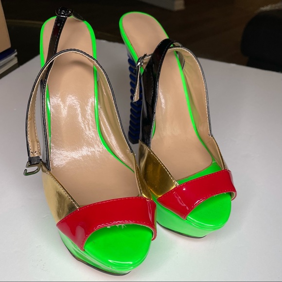 Multi Color Platform heels - Picture 5 of 6